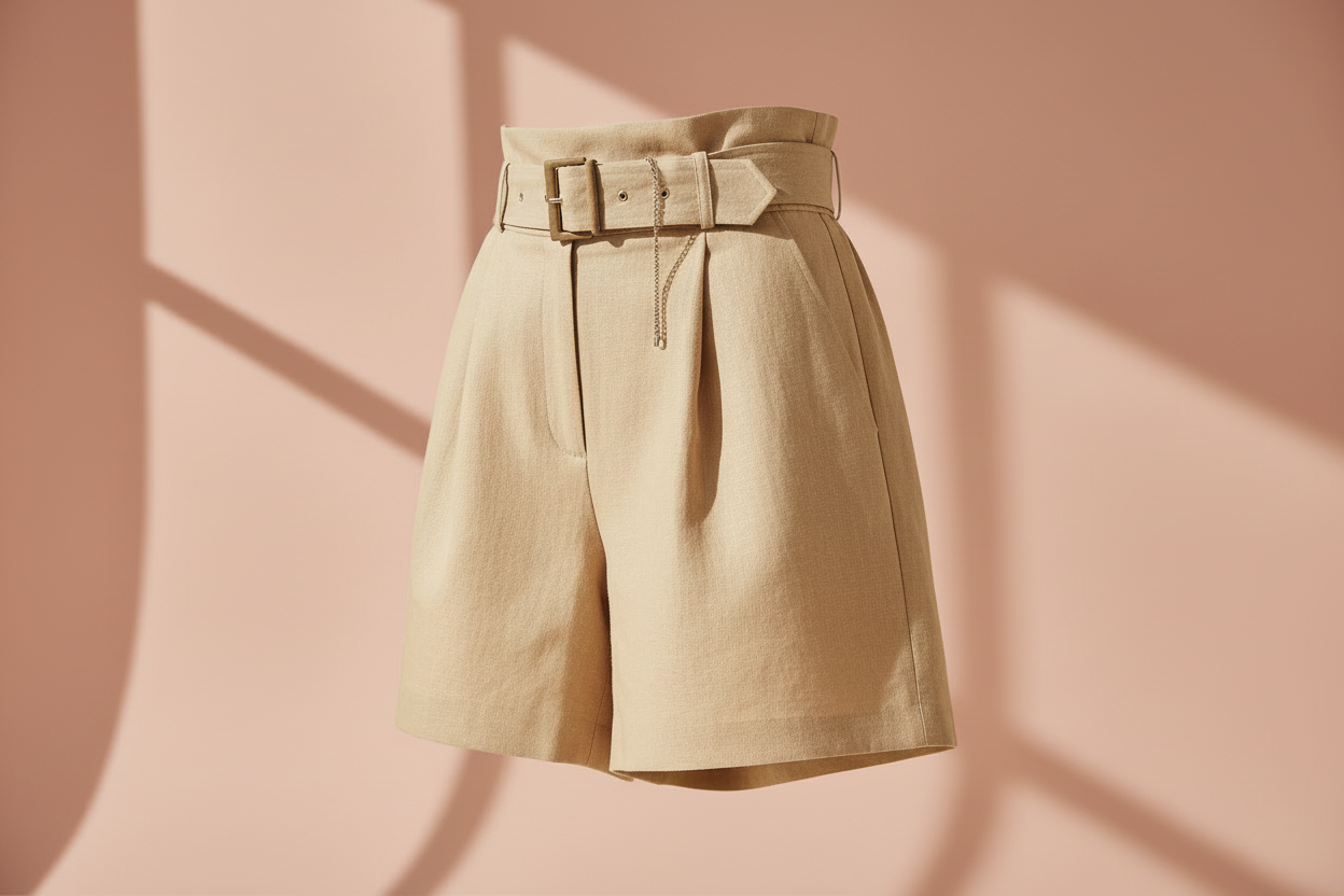 Chic Women's Shorts Colored Background