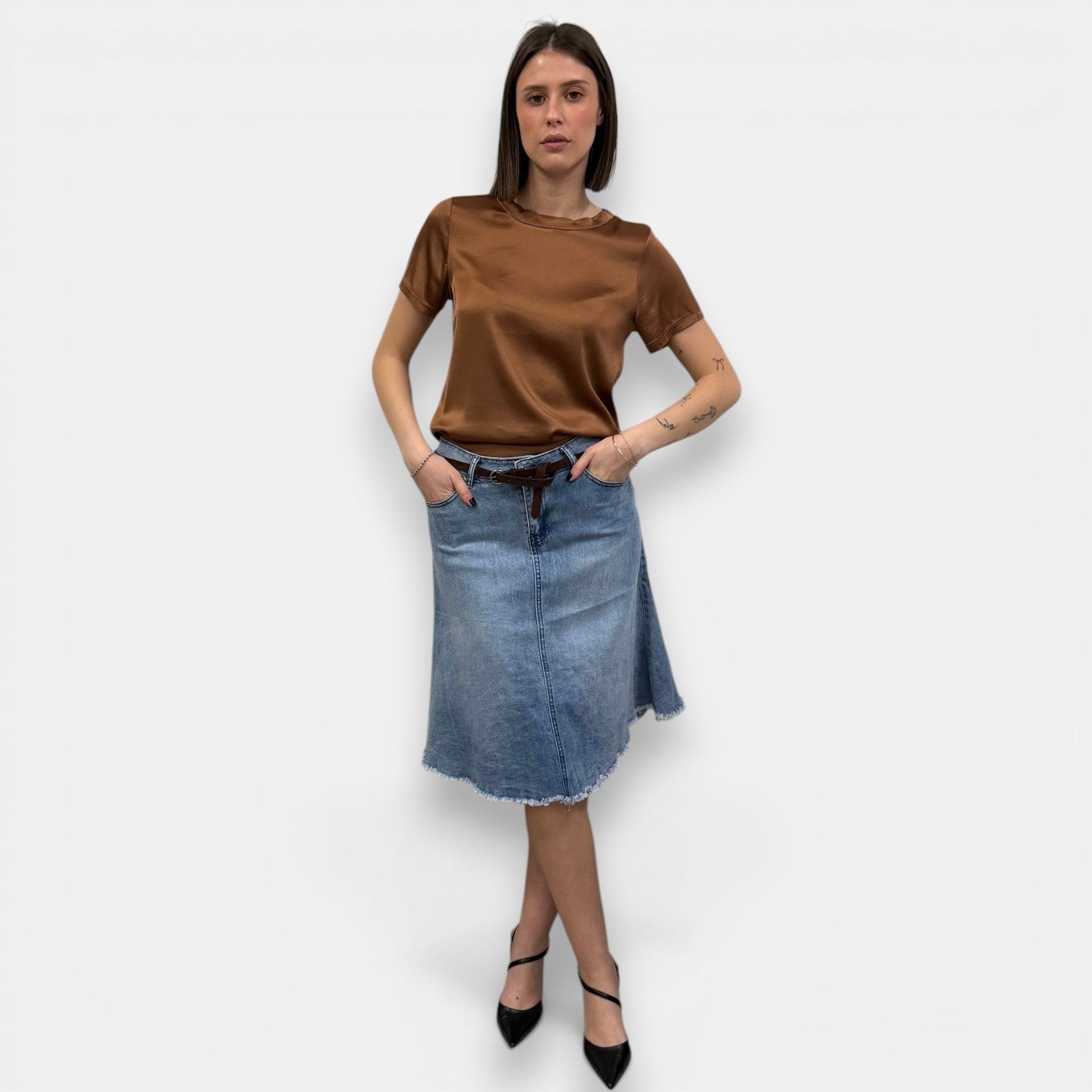 T-SHIRT IN RASO ALICE