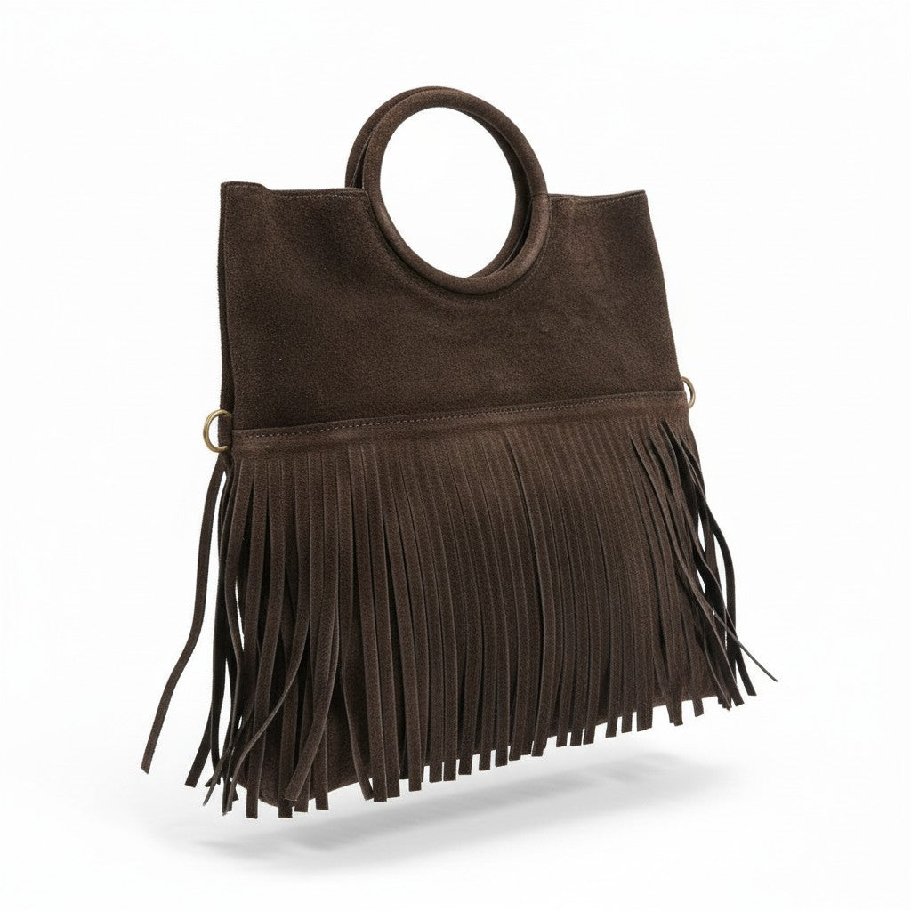 ANNA LEATHER SUEDE BAG